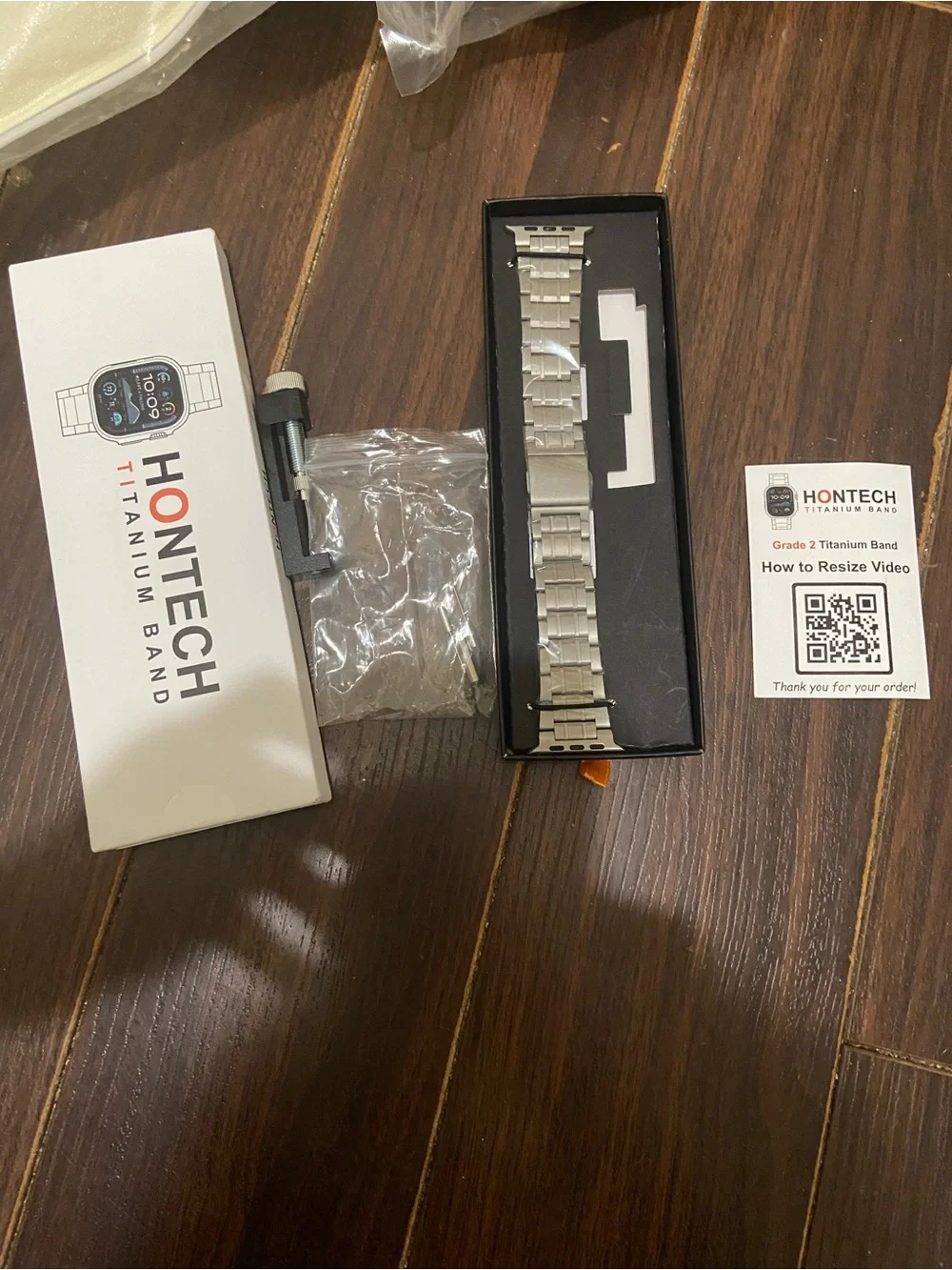HONTECH Grade 2 Titanium Strap Band Silver for Apple Watch Ultra / Ultra 2